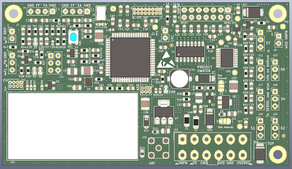 Receiver PCB for model submarine