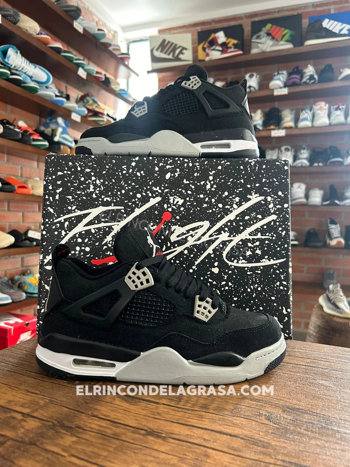 Jordan 4 Black Canvas