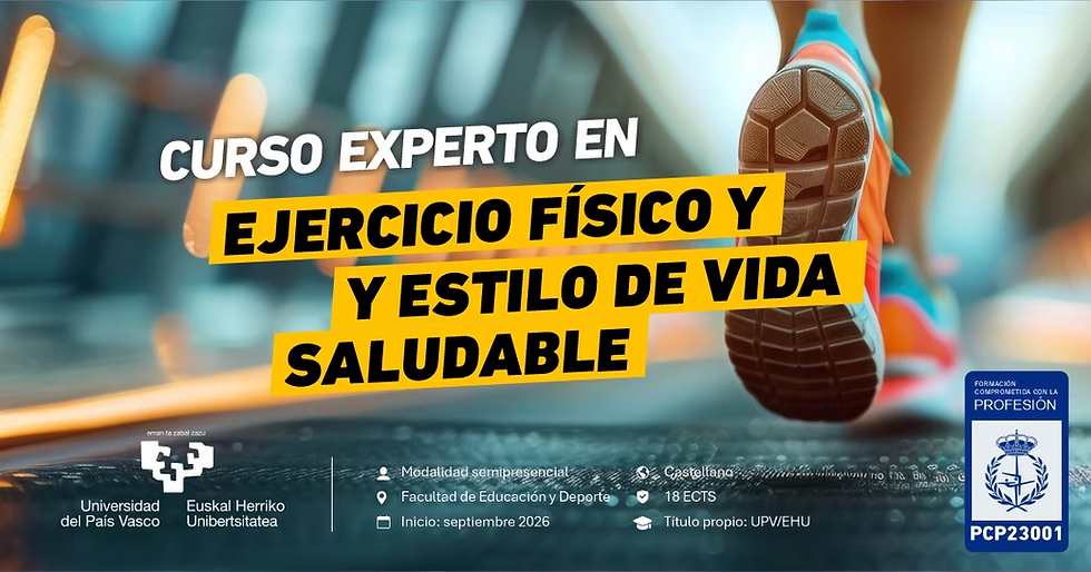 El posgrado de Ejercicio Físico y Salud de la UPV/EHU vuelve a lanzarse comprometido con la profesión