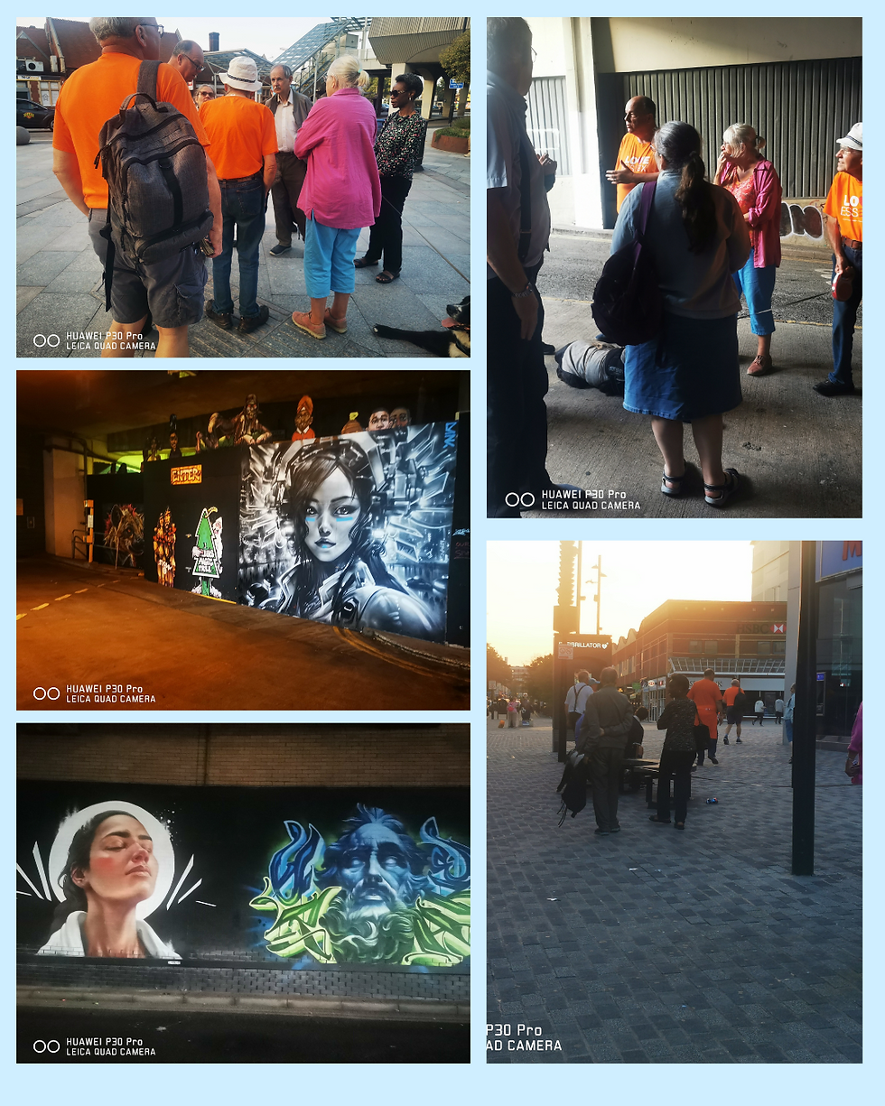 A section of photos from the prayer walk in Southend High street