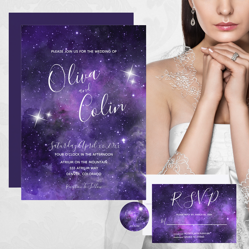 View this Night Sky Starlight Wedding Invitation Collection