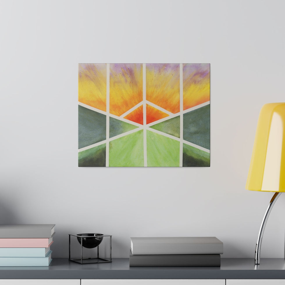 Thumbnail: Watercolor painting of a sunrise or sunset titled "Glorious Golden Hour".