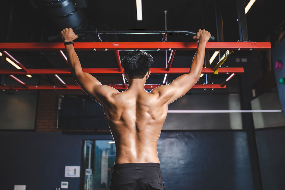 An athlete doing strength training