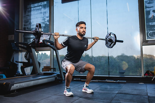 a patient doing weight lifting exercises