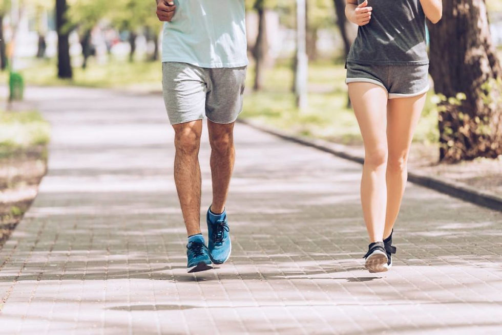 two athletes preparing for marathon