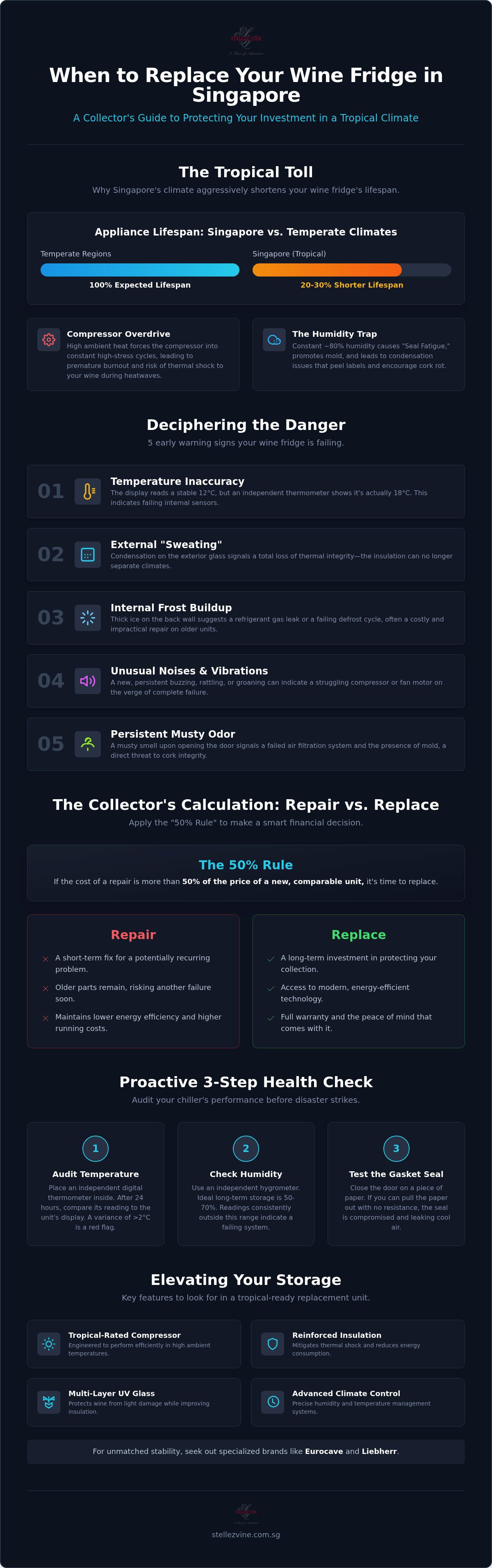When to replace wine fridge Singapore