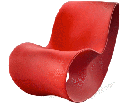 fauteuil design rouge