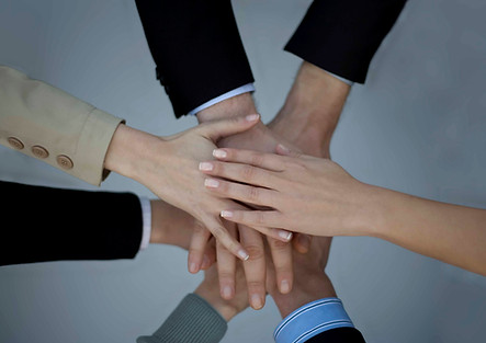 Teamwork Hands Together