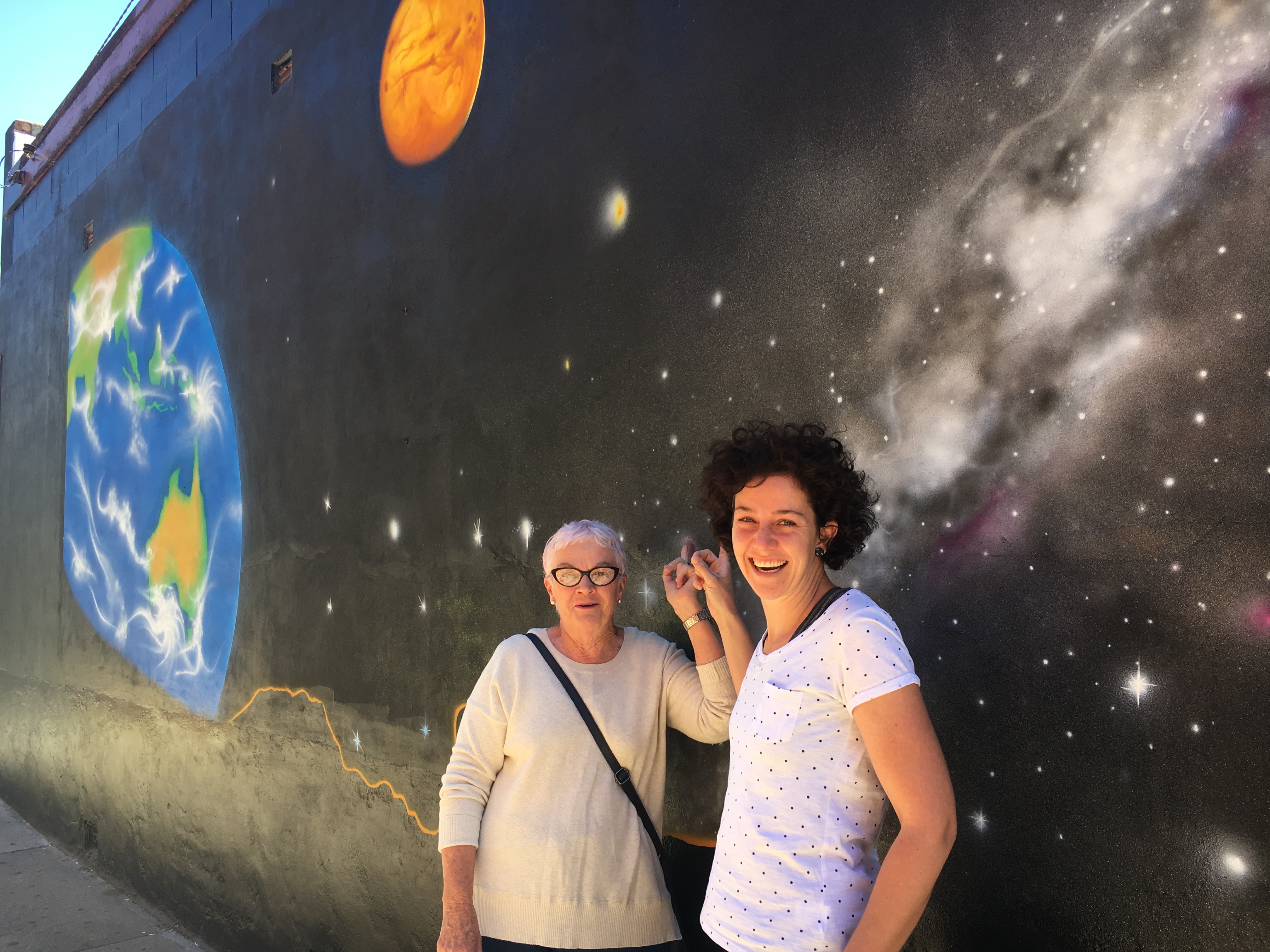 Space Mural on Bakery wall