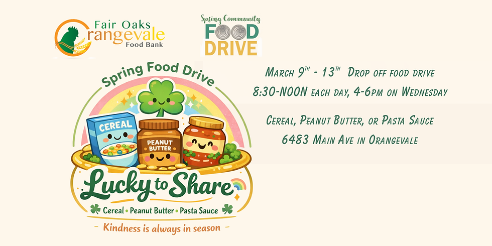 Spring Food Drive at the Food Bank