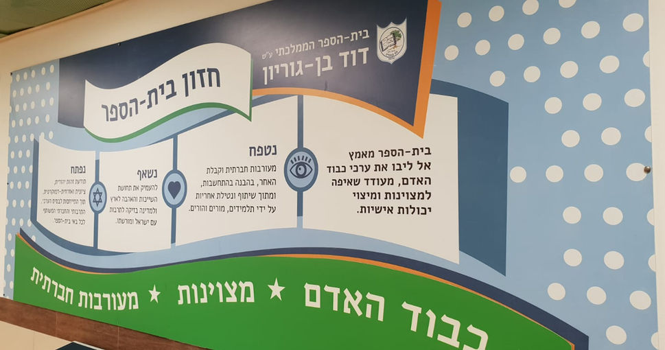 חזון בית הספר: חמלה, אחריות, מצוינות