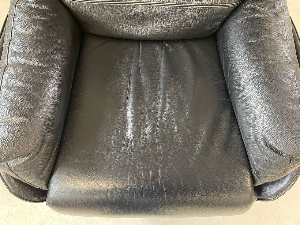 Miniaturbild: Mito 697 / WK Wohnen / Leder Schwarz Vintage Sessel Relaxsessel Mid Century