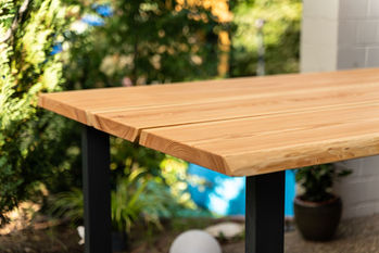 Lärche-Massivholztisch, Außentisch, Terrassenbau