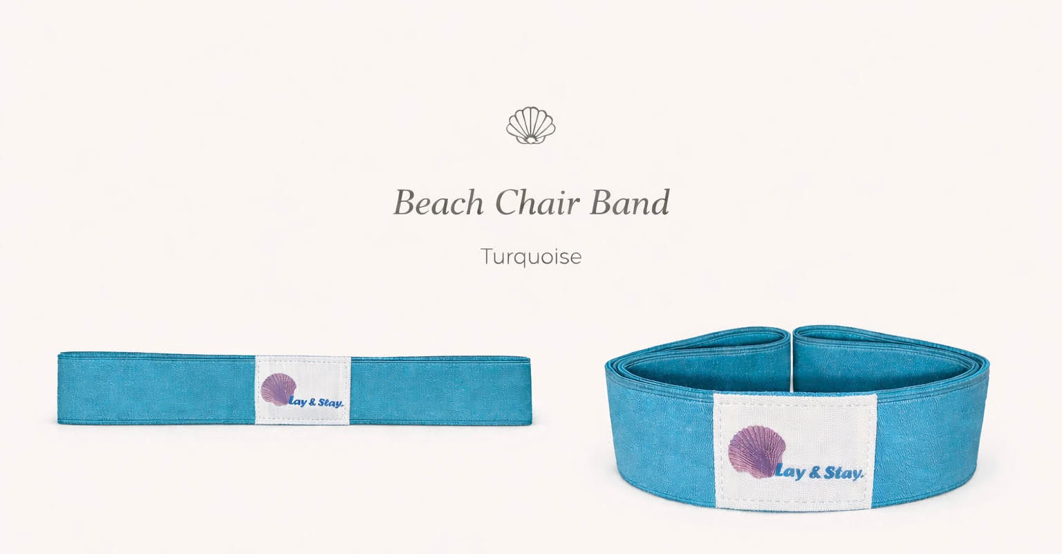 Turquoise Lounge Chair Towel Band