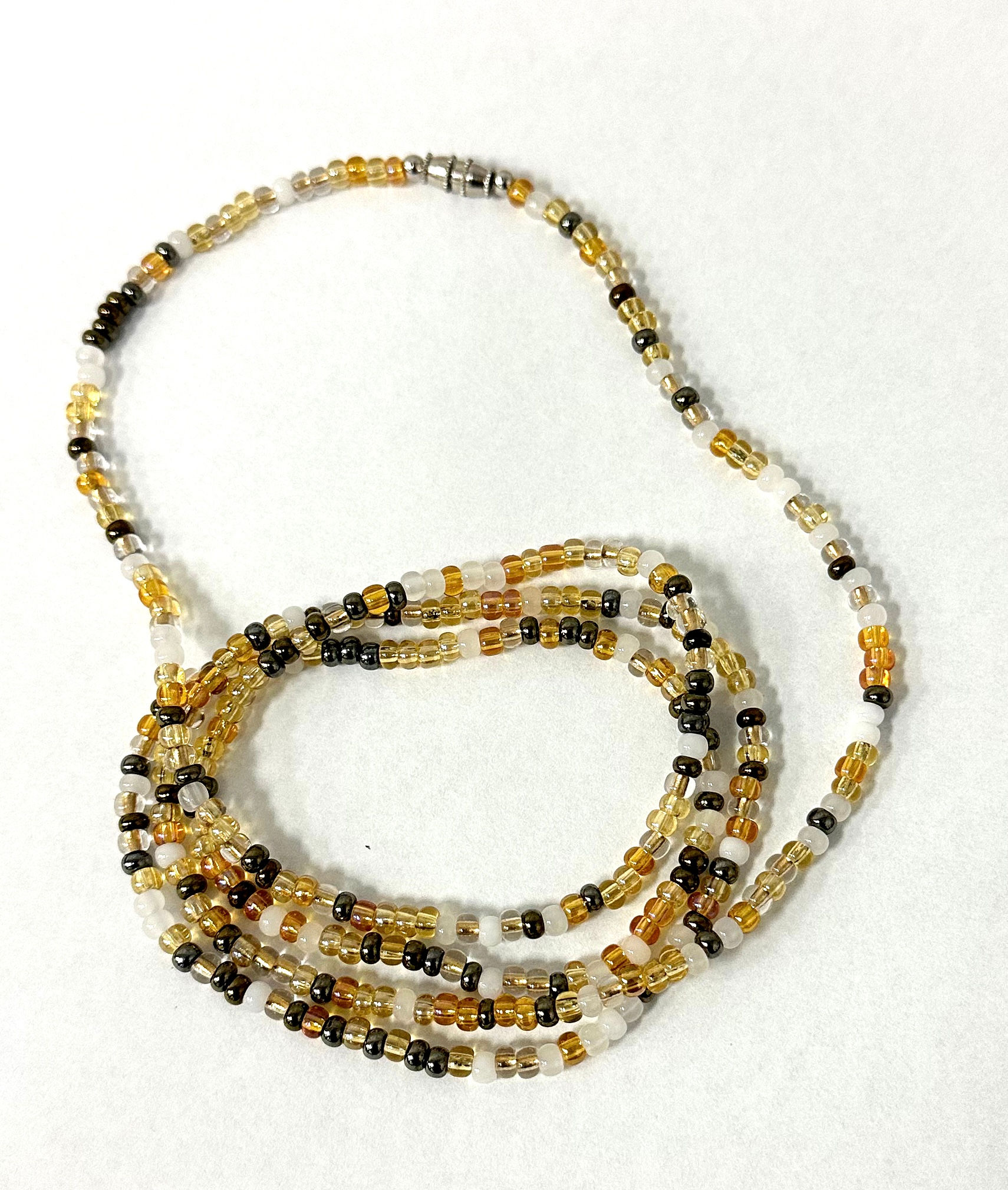 Yellow Metallic Waist Beads