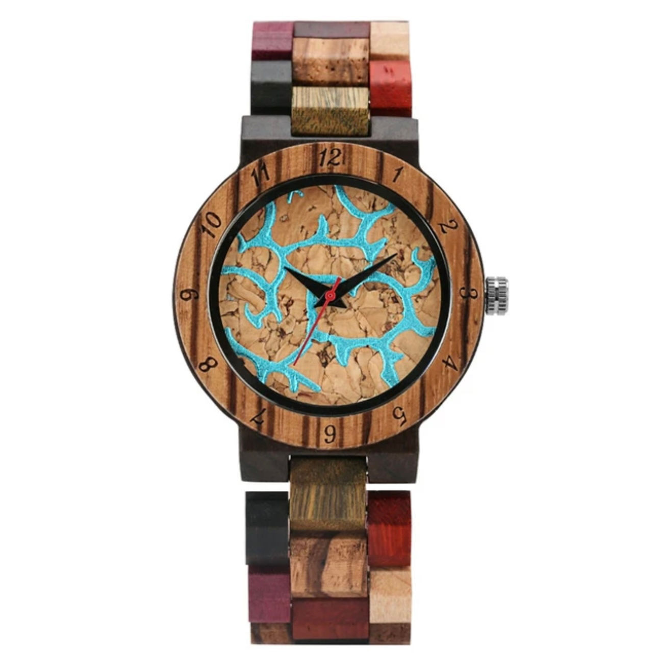 Turquoise Wood Watch Bracelet Set