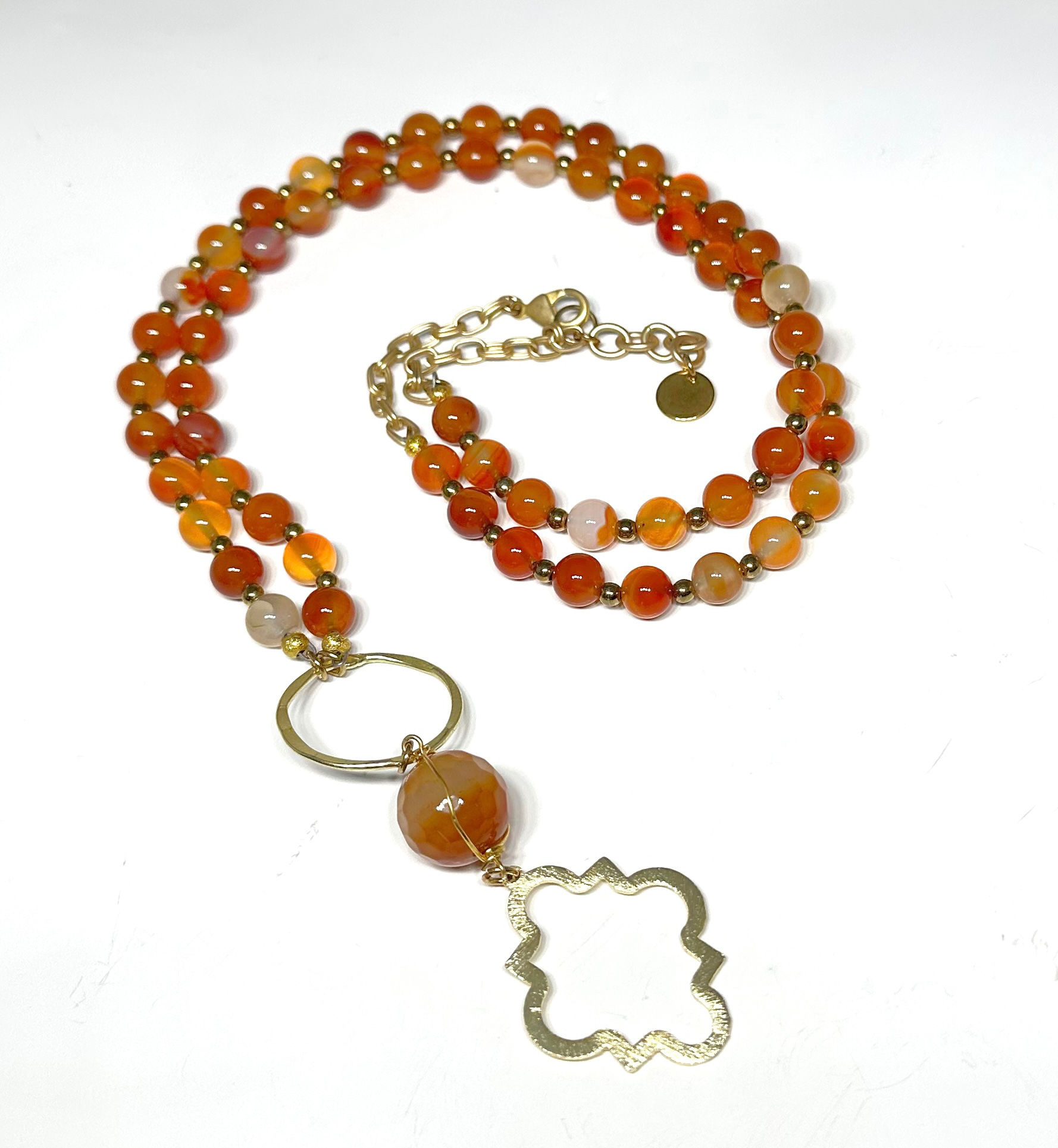 Carnelian Crystal Necklace