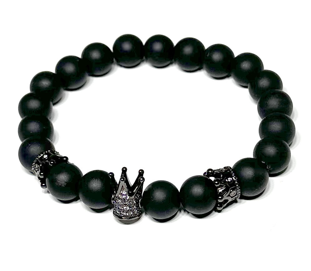Black Onyx Crown Bracelet