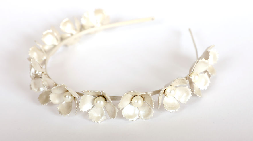 daisy flower metal headband for wedding, crown, floral headband, tiara