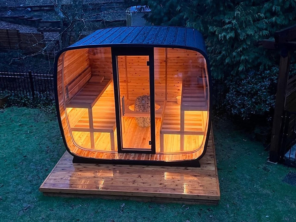 Thumbnail: Full Panoramic Glass Cedar Sauna 8FT
