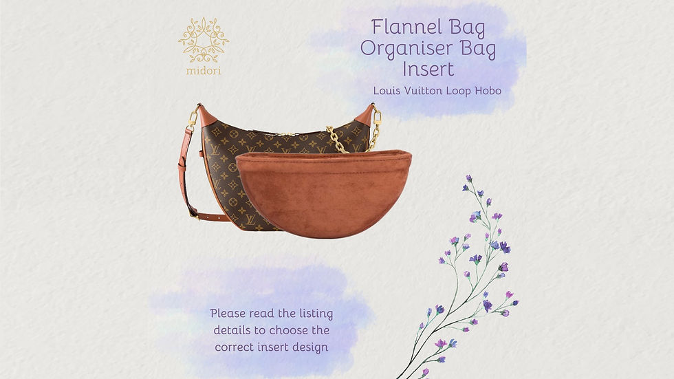 Flannel Bag Insert Bag Organiser for Louis Vuitton Loop Hobo