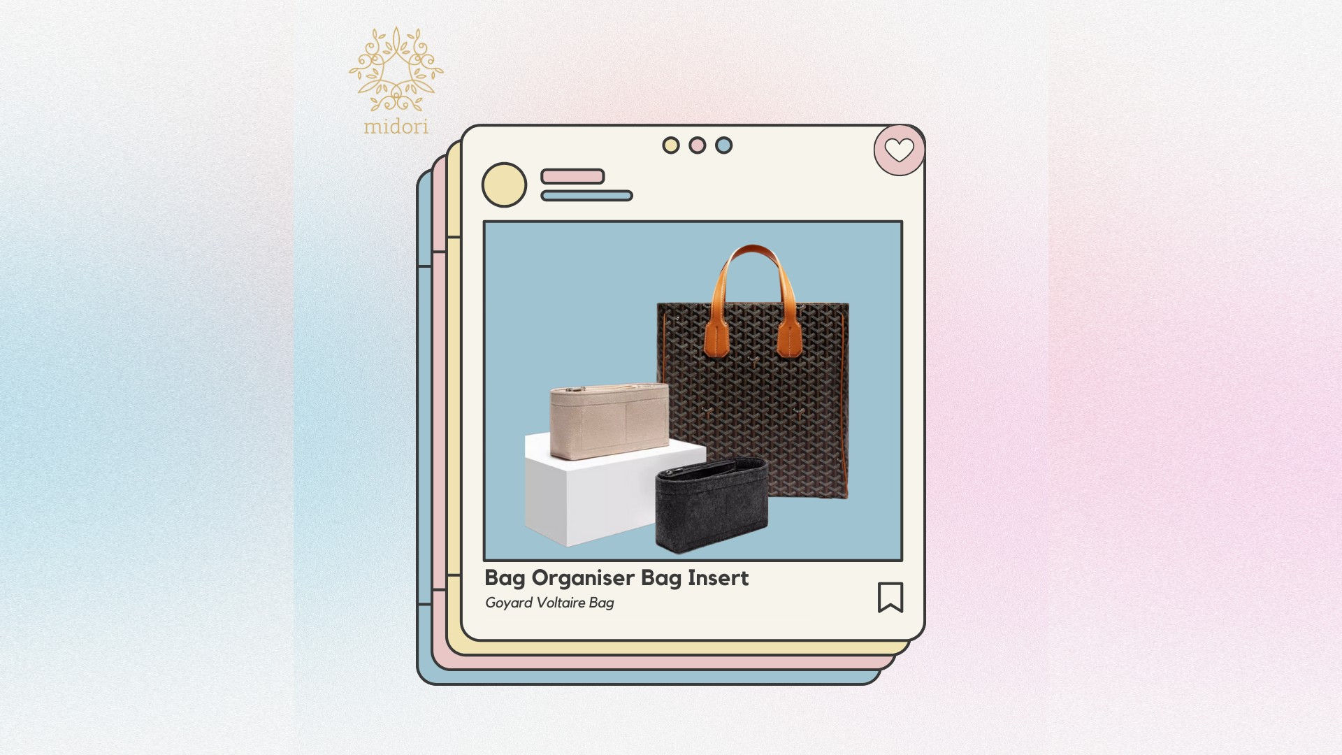 Bag Organiser Bag Insert for Goyard Voltaire Bag