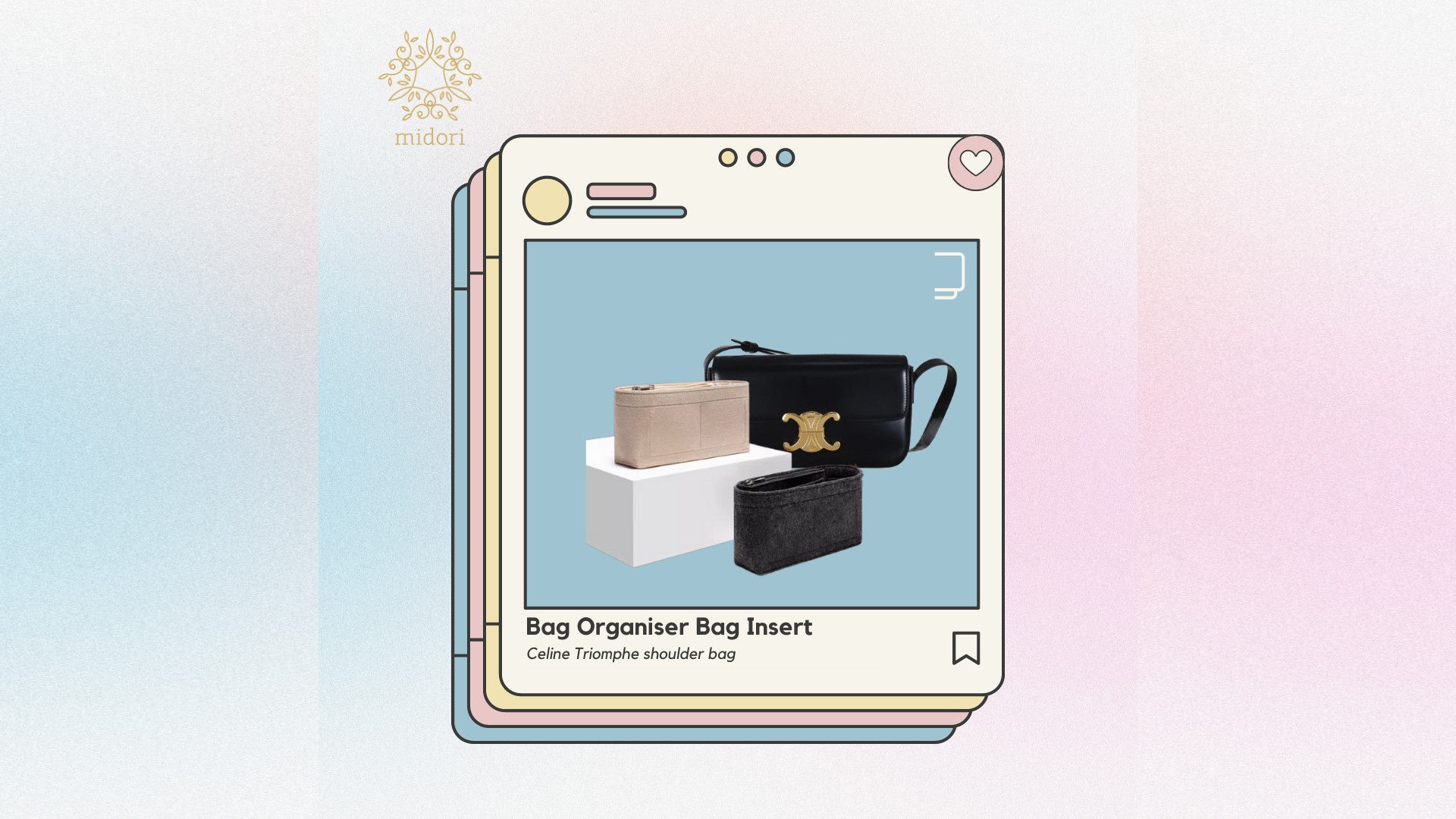 Bag Organiser Bag Insert for Celine Chain Shoulder Triomphe