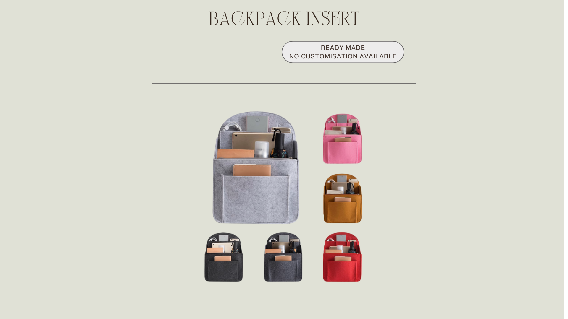 Back Pack Insert