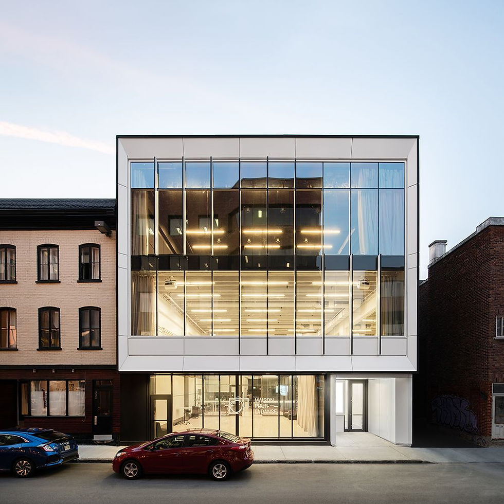 Extérieur de la Maison pour la danse à Québec, lieu des cours