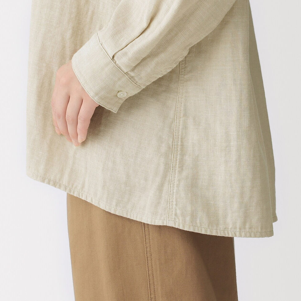 Thumbnail: Womens Kapok Blended Double Gauze Long Sleeve Blouse