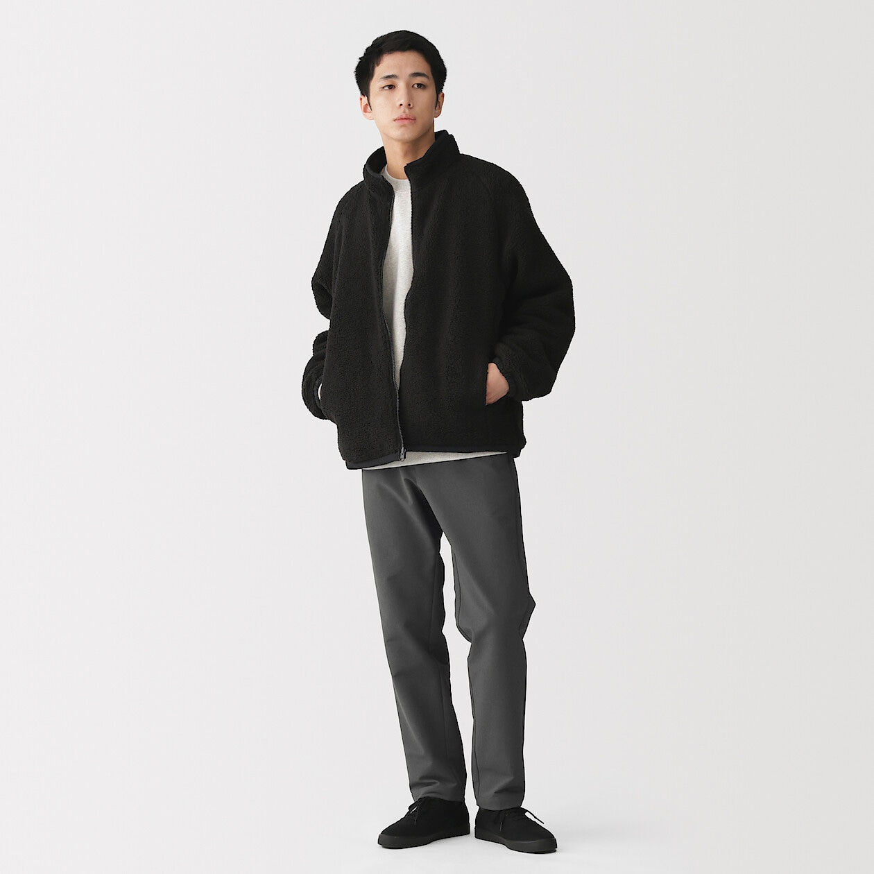 Mens Windproof Brushed Stretch Tapered Pants