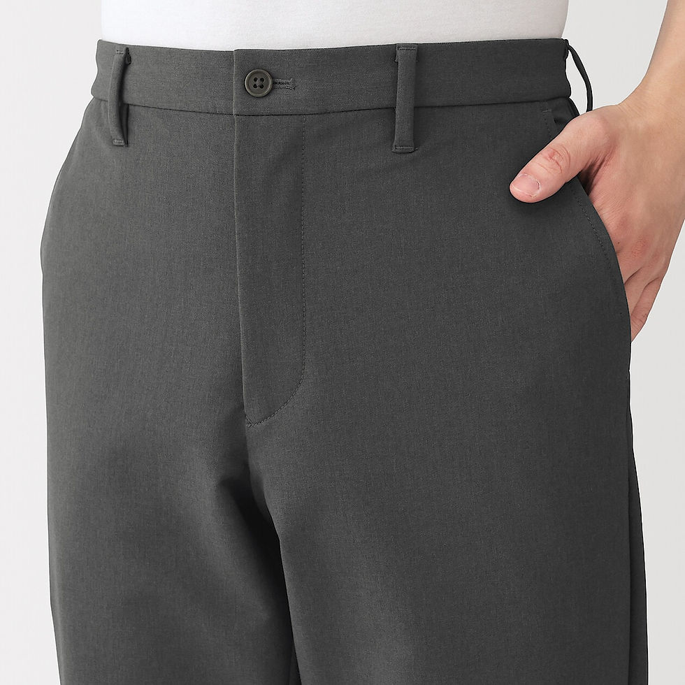 Thumbnail: Mens Windproof Brushed Stretch Tapered Pants