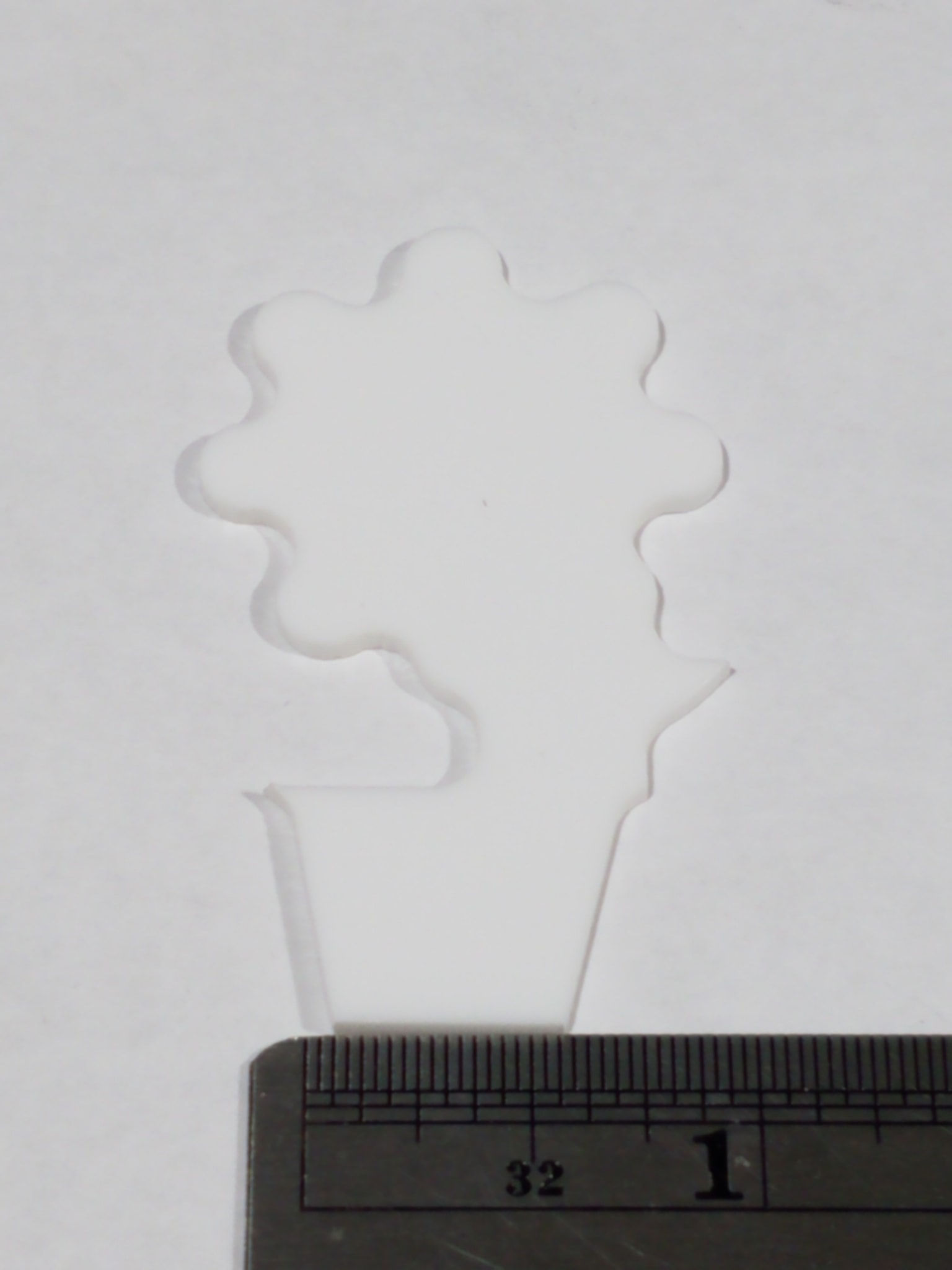 BLANK POTTED PLANT FLAT BACK ACRYLIC RESIN