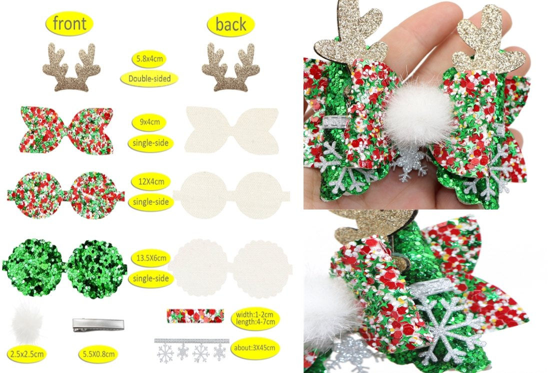 REINDEER ANTLER CHRISTMAS BOW KIT (MULTIPLE STYLES)