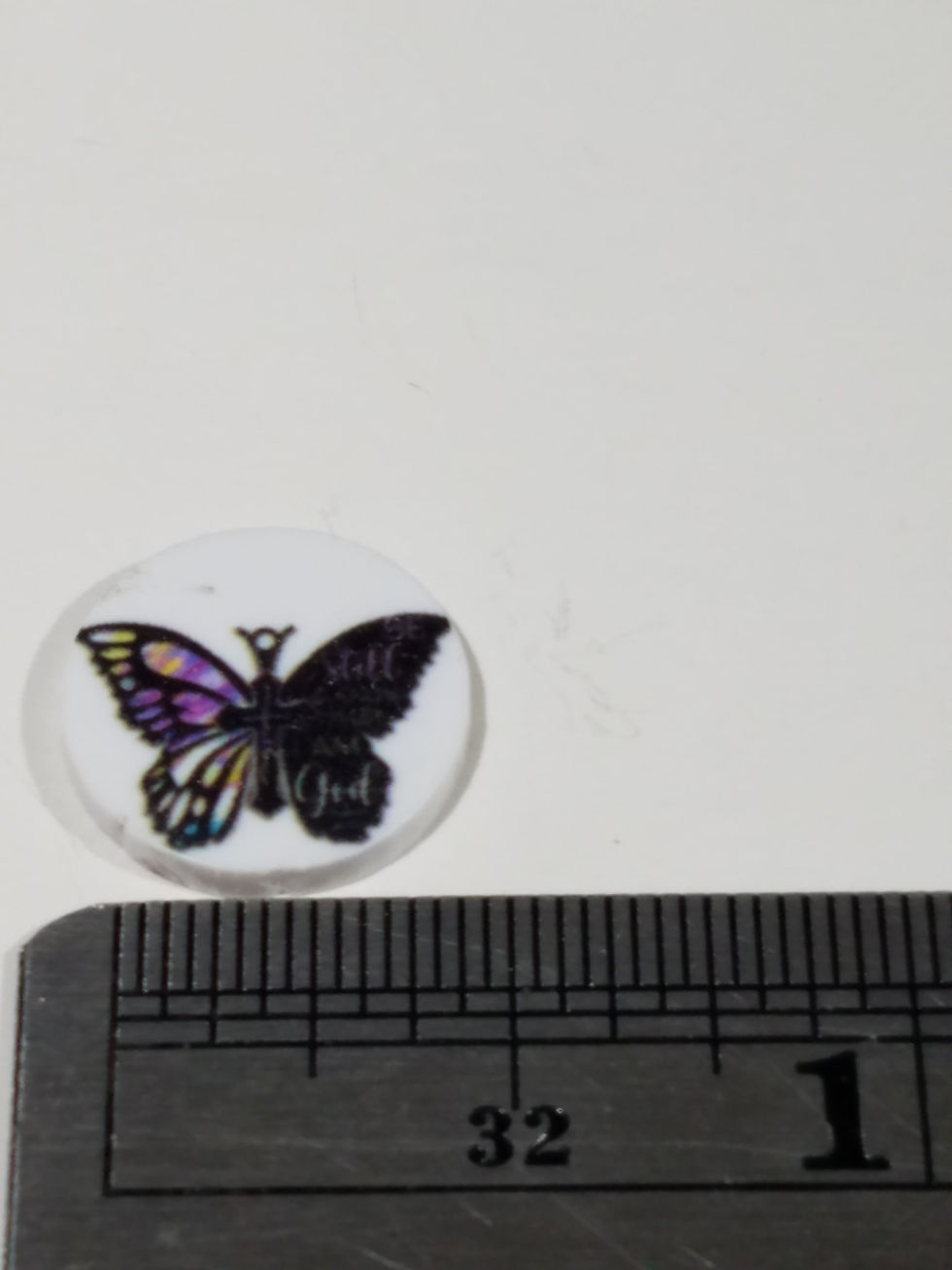 Thumbnail: ROUND BUTTERFLY ACRYLIC FLAT BACK RESINS (SET OF 2) (MULTIPLE STYLES)