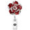Thumbnail: METAL ROSE BADGE REEL WITH RHINESTONES (MULTIPLE COLORS)