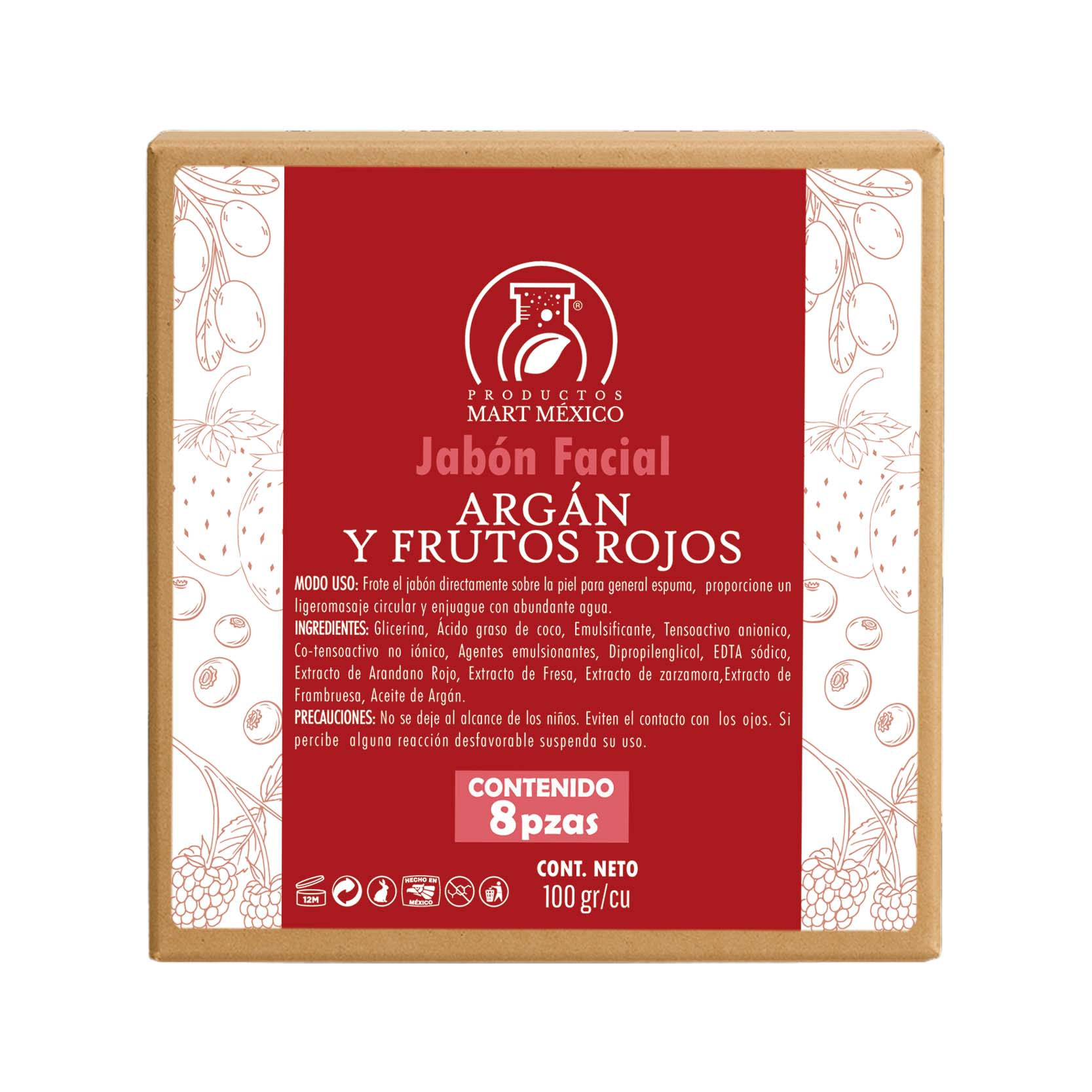 Jabón Barra De Aceite De Argán & frutos Rojos