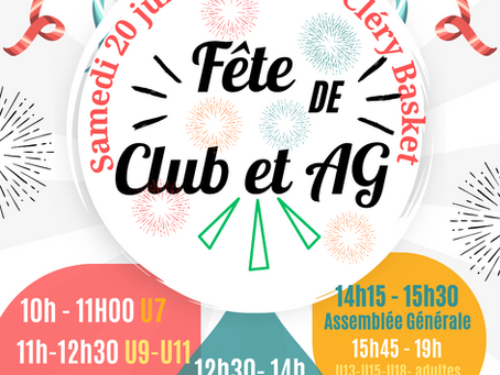 AAS Cléry Basket - Fête du club et AG - Samedi 20 juin 2026 - dès 11h - Gymnase communal