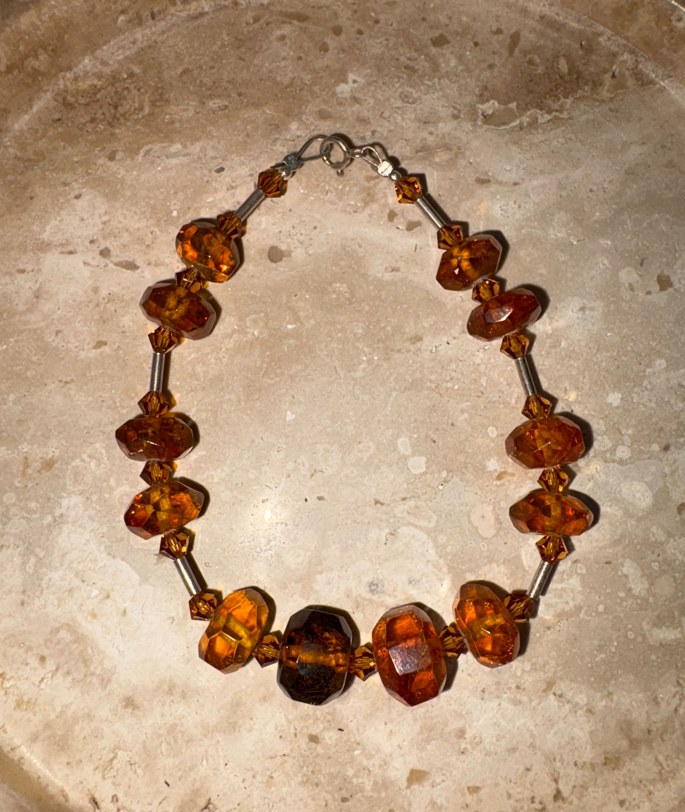 Bracelet Sol de Chiapas – Ambre taillé à la main