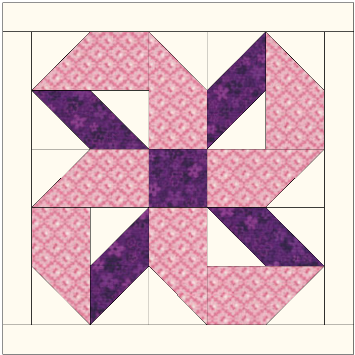 Twisting Ribbon Star Quilt block