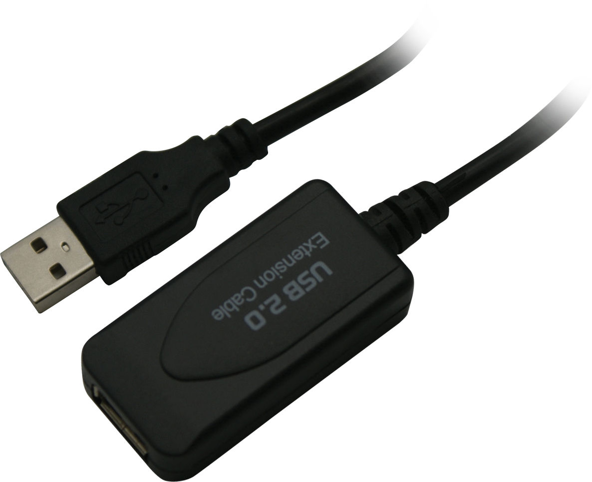 כבל מאריך USB גירסה 2.0V עם הגברה באורך 5 מטר