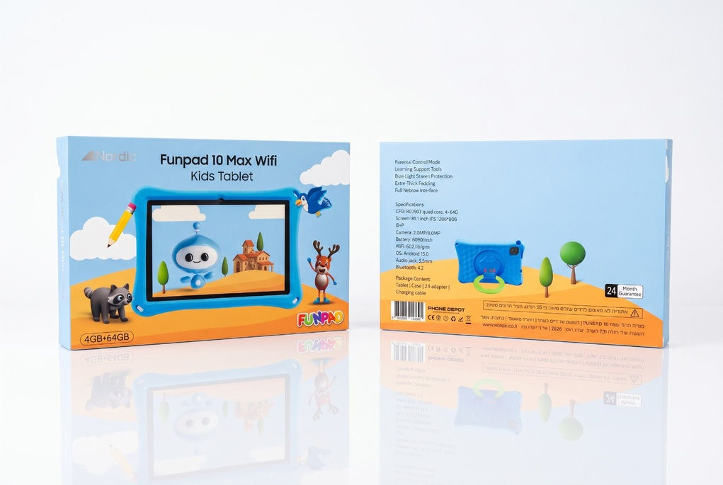 FunPad 10 WiFi טאבלט לילדים 4+64 כחול