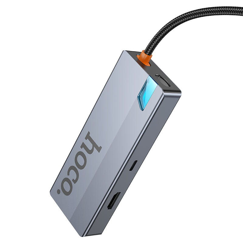 Thumbnail: HOCO HB50 – מתאם USB-C 5 ב-1 עם HDMI 4K, PD 100W ו-3 יציאות USB-A