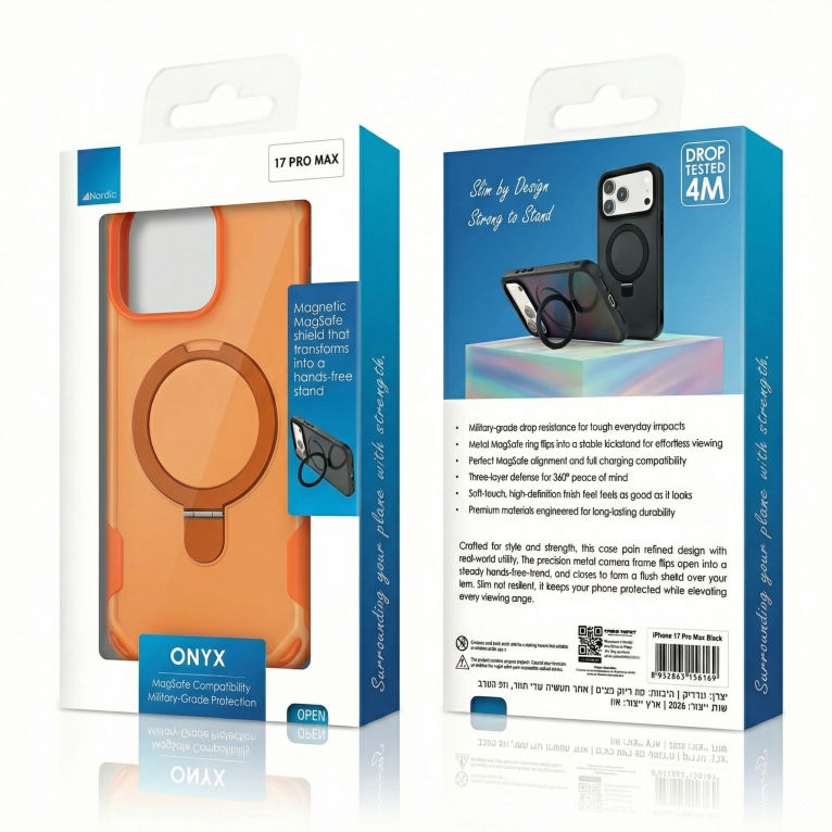כיסוי  Onyx Shield כתום iPhone 15