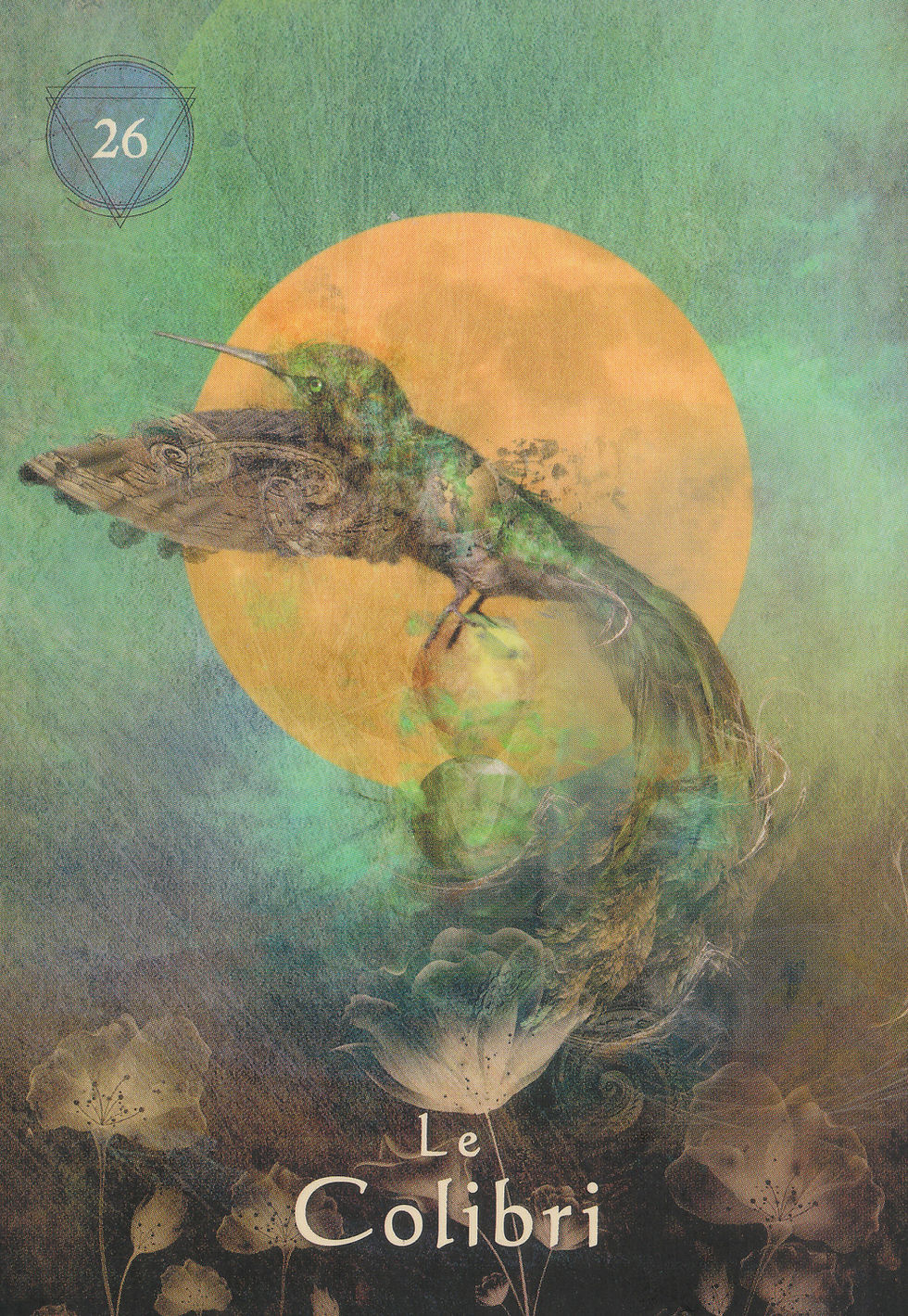 Carte de L'Oracle du Chaman Mystique d'A. Villoldo, C. Baron-Reid et M. Lobos - Le Colibri - Energies-Conseils du 14-15-16 mai 2021 (Portail 14-5): Oser commencer à tester ses nouvelles ailes !