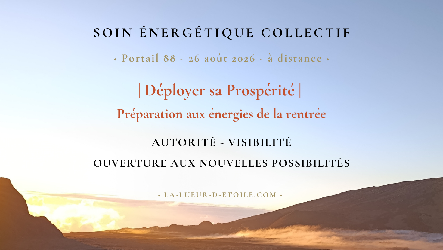 Soin collectif Portail 88 : Prospérité - Préparation à la rentrée - 26/08/26