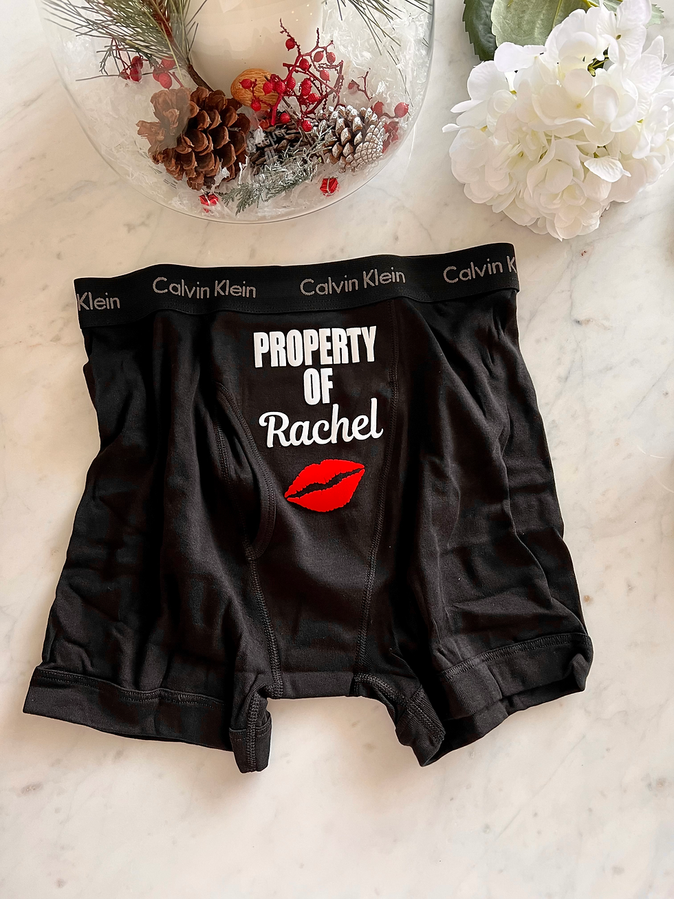 Thumbnail: Property of Rachel Custom Boxer Briefs center view