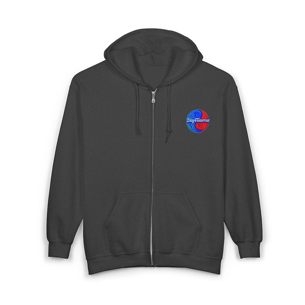 Thumbnail: #2D4T 2day4Tomorrow Full Zip Sweatshirt