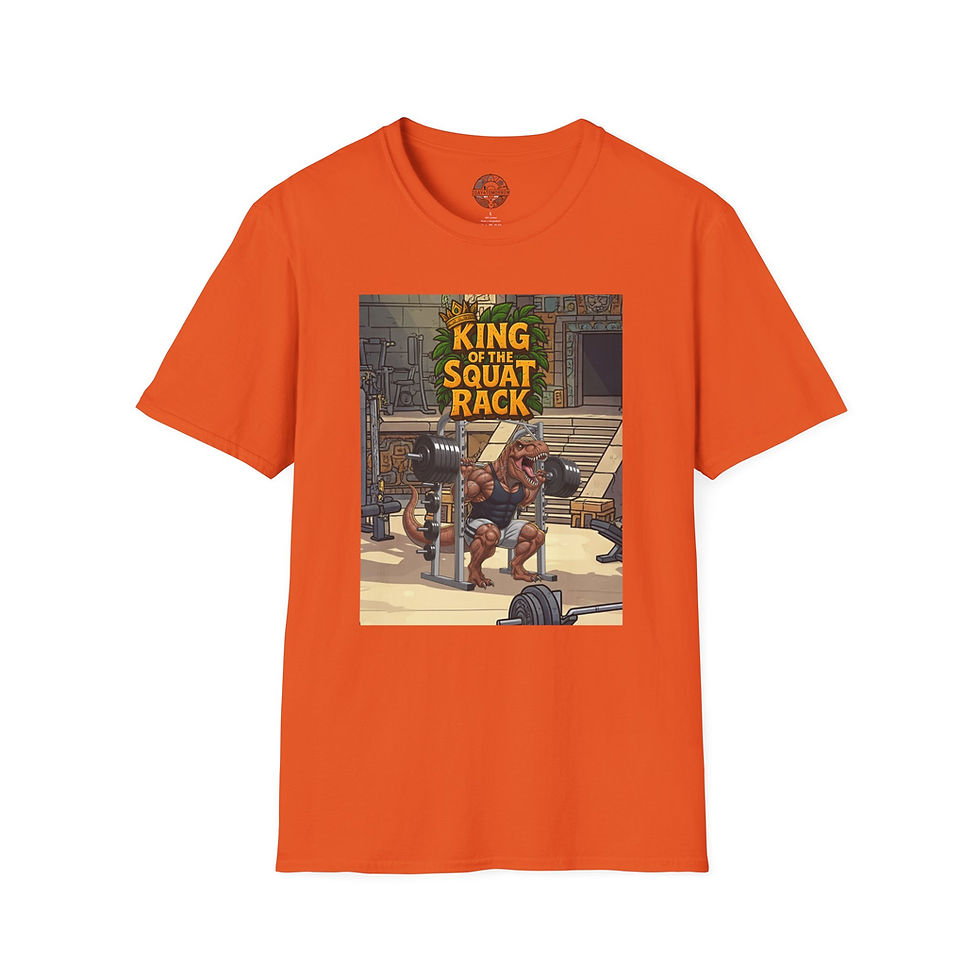 Thumbnail: Squat Rack King George Quadrasaurus Moto- T-Shirt
