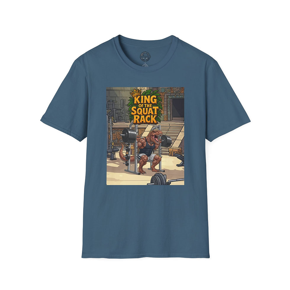Thumbnail: Squat Rack King George Quadrasaurus Moto- T-Shirt